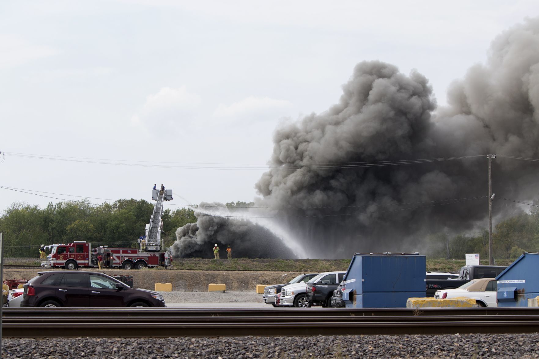 Train derailment sparks fire, evacuations in Dupo